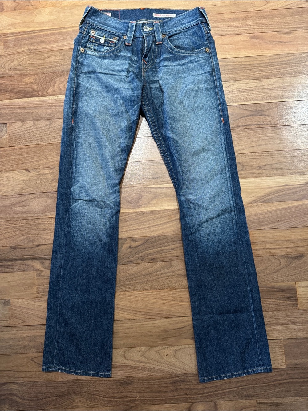 True Religion Men's Blue Straight Jeans